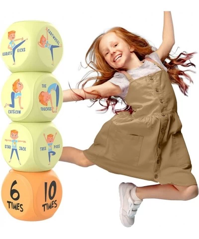 Kids Yoga Dice - Fun Exercise Dice for Kids Solo or Group Classes 6-Sided Foam Workout Dice for Home Classroom and Physical E...