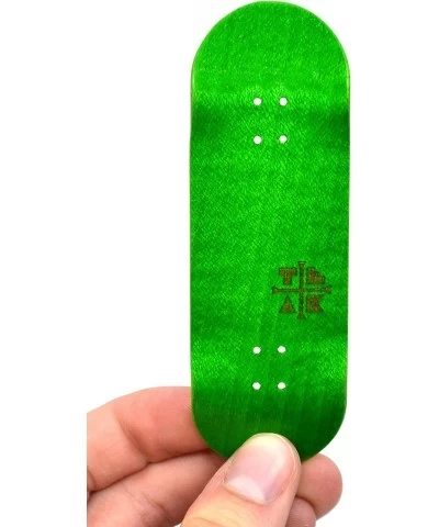 Prolific Wooden Fingerboard Deck Ghillie Green - 34mm x 97mm - Handmade Pro Shape & Size - Five Plies Wood Veneer - Includes ...