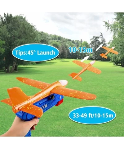 5 Pack Airplane Launcher Toy 12.6" LED Glider Plane Flight Mode Catapult Plane Toy Throwing Foam Plane with Gun for Kids Gift...