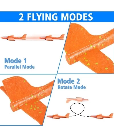 5 Pack Airplane Launcher Toy 12.6" LED Glider Plane Flight Mode Catapult Plane Toy Throwing Foam Plane with Gun for Kids Gift...