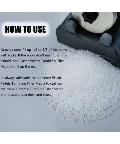 2 LBS Refill Plastic Pellets Rock Tumbling Media for Rock Tumbler Rock Polisher Stone Tumbler Protect and Cushion Fragile Sto...