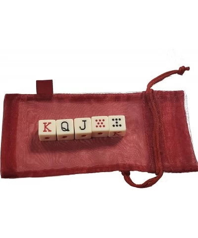 Spanish Poker Dice Set with Red Mesh Bag $16.48 Game Accessories