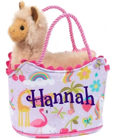 Personalized Summer Surprise Llama Purse - Berry Unicorn Pet Carrier and Stuffed Animal with Custom Name $43.54 Stuffed Anima...