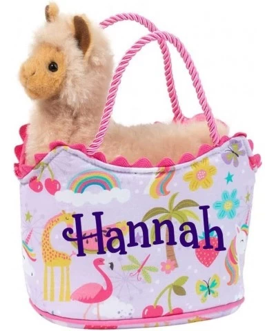 Personalized Summer Surprise Llama Purse - Berry Unicorn Pet Carrier and Stuffed Animal with Custom Name $43.54 Stuffed Anima...