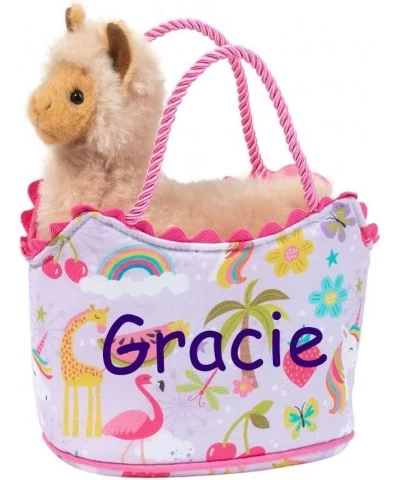 Personalized Summer Surprise Llama Purse - Berry Unicorn Pet Carrier and Stuffed Animal with Custom Name $43.54 Stuffed Anima...