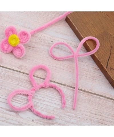 60 Pieces Pink Pipe Cleaners Christmas Craft Pipe Cleaners Pipe Cleaners Chenille Stem Pipe Cleaners Bulk Art Pipe Cleaners f...