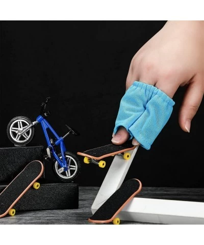 25 Pcs Mini Finger Toys Finger Skateboard Park Ramp Toys Include Finger Bike Finger Board Finger Tops and Pants with Replacem...