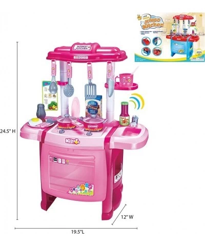 Electronic Kids Play Kitchen – Mini Kids Stove Playset with Lights and Sounds Cooking Toys Oven and Sink for Toddlers – Littl...