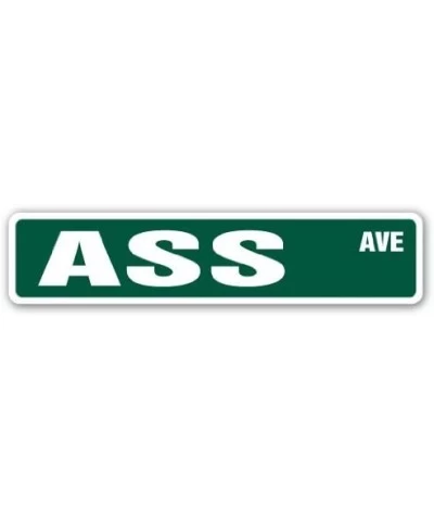 ASS Street Sign donkey stubborn animal jackass booty | Indoor/Outdoor |  18" Wide Plastic Sign $17.99 Gags & Practical Joke Toys