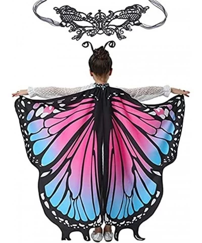 Butterfly Wings for Girls Kids Halloween Costume Fairy Shawl Festival Rave Dress $30.21 Kids' Costumes