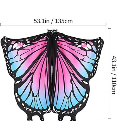 Butterfly Wings for Girls Kids Halloween Costume Fairy Shawl Festival Rave Dress $30.21 Kids' Costumes