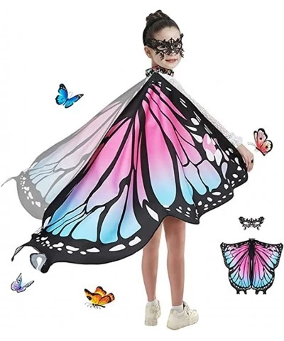 Butterfly Wings for Girls Kids Halloween Costume Fairy Shawl Festival Rave Dress $30.21 Kids' Costumes