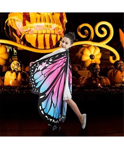 Butterfly Wings for Girls Kids Halloween Costume Fairy Shawl Festival Rave Dress $30.21 Kids' Costumes