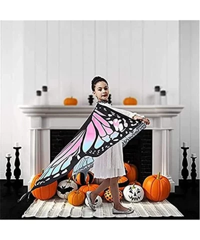 Butterfly Wings for Girls Kids Halloween Costume Fairy Shawl Festival Rave Dress $30.21 Kids' Costumes