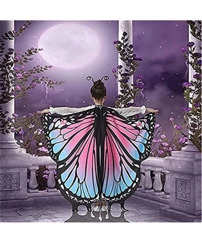 Butterfly Wings for Girls Kids Halloween Costume Fairy Shawl Festival Rave Dress $30.21 Kids' Costumes