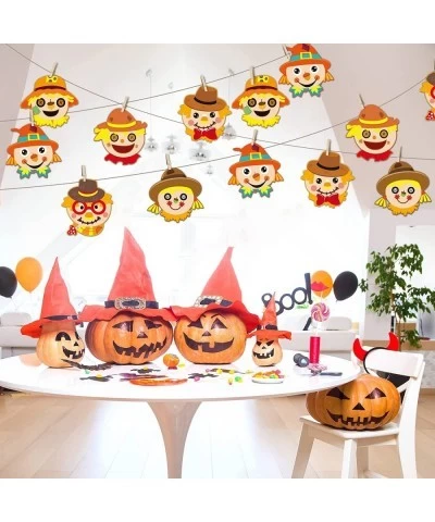 30 Pcs Thanksgiving Craft Kits DIY Scarecrow Craft for Kindergarten Kids Fall Autumn Art Craft Make Your Own Scarecrow Head S...