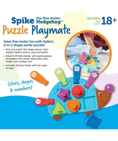 Spike the Fine Motor Hedgehog Puzzle Playmate - 11 Pieces Ages 18+ months Fine Motor Game Color and Shape Recognition Toddler...