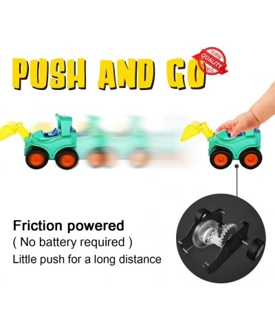 Toy Cars for 2 3 4 5 Year old Boys Girls Toddlers Friction Powered Cars Push and Go Construction Truck Toys Pull back and Go ...