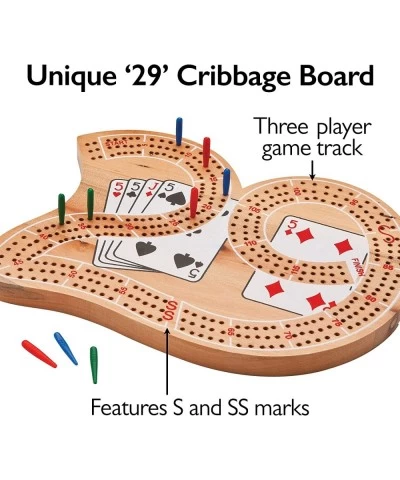 Mainstreet Classics Wooden "29" Cribbage Board Game Set $21.65 Board Games