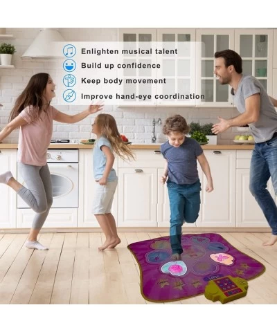 Dance Mat Dance Mixer Rhythm Step Play Mat Dance Game Toy Gift for Kids Girls Boys Dance Pad with LED Lights for Chirdren Chr...