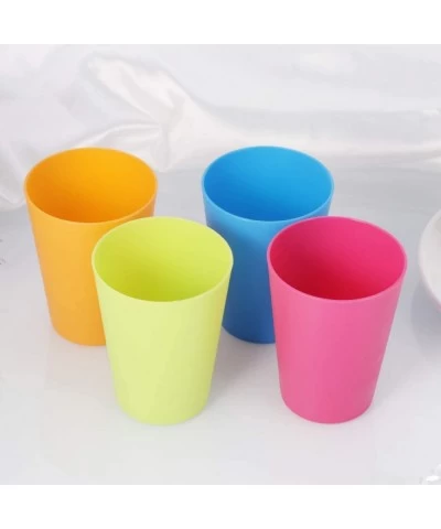 Plastic Cups Reusable Kids Plastic Drinking Plastic Cups Reusable Dishwasher Safe BPA- Free Cups for Kids & Toddlers Bright C...