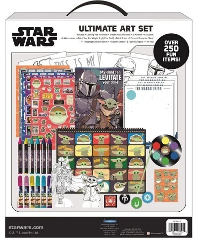 Star Wars Mandalorian Baby Yoda Mega Art Set for Kids with Stickers for Painting + Coloring $34.82 Craft Kits