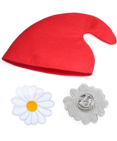 Gnome Dwarf Garden Fairytail Costume Accessories - Hat Beard Big Ears Spring Yellow Flower Pin - Dwarf Fancy Dress $26.23 Kid...