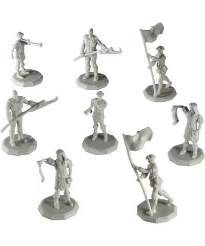 Monster Townsfolk Mini Fantasy Figures - 8pc Paintable Authority Figures Non Player Character NPC Miniatures - 1" Hex-Sized C...