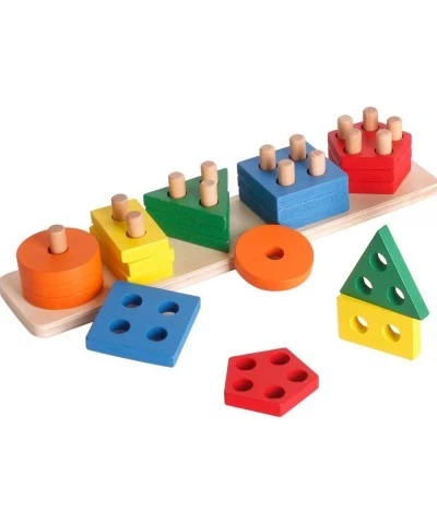 Montessori Toys for 1 2 3 Year Old Boys and Girls Wooden Sorting & Stacking Toy for Toddlers Learning Toys Educational Toys S...