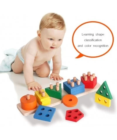 Montessori Toys for 1 2 3 Year Old Boys and Girls Wooden Sorting & Stacking Toy for Toddlers Learning Toys Educational Toys S...