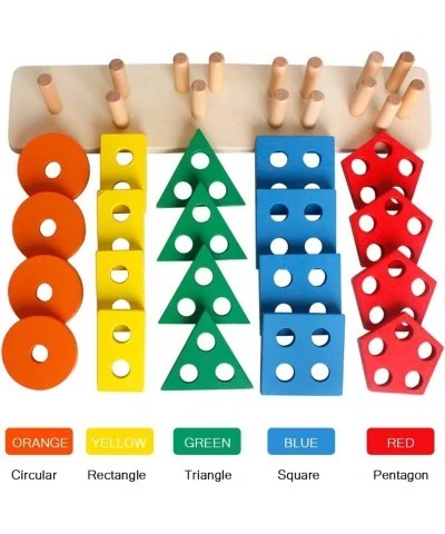 Montessori Toys for 1 2 3 Year Old Boys and Girls Wooden Sorting & Stacking Toy for Toddlers Learning Toys Educational Toys S...