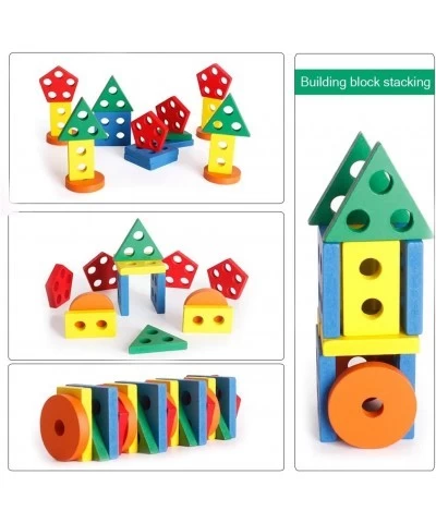 Montessori Toys for 1 2 3 Year Old Boys and Girls Wooden Sorting & Stacking Toy for Toddlers Learning Toys Educational Toys S...