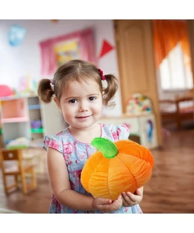 3 Pieces Plush Pumpkin Toy Stuffed Pumpkin Pillow Soft Thanksgiving Halloween Pumpkin Decorative Sofa Cushion Small Pumpkin T...