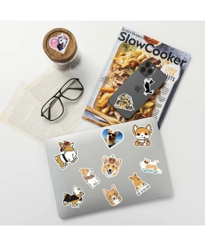 50PCS Corgi Dog Stickers Water Bottle Stickers Pack for Kids Teens Adults Vinyl Stickers Suitable for Skateboards Laptops Pho...