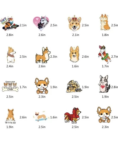 50PCS Corgi Dog Stickers Water Bottle Stickers Pack for Kids Teens Adults Vinyl Stickers Suitable for Skateboards Laptops Pho...