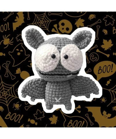 Halloween Day Pumpkin Doll Keychain Decor Handmade Crochet Toy Halloween Party Gift Goody Bag-Cute Bat $17.90 Dolls