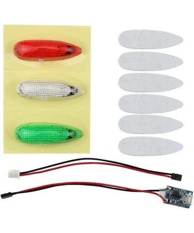 RC Plane LED Light Kit for Bicycle Jet Airplane Air Craft Fix Wing Quadcopter Rechargeable Red Green White LED Flashing Light...