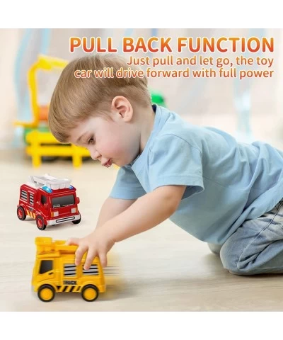 Car Toys for 3 4 5 6 7 Year Old Boys 2 in 1 Watch Toys Pull Back Car Toys for Kids Engineering Vehicles Fire Truck Toys Toys ...