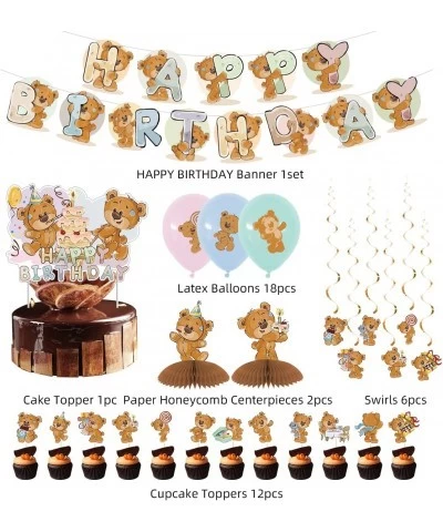 Teddy Bear Birthday Party Decorations Teddy Bear Party Supplies Teddy Bear Themed Party Favors Include Birthday Banner Balloo...