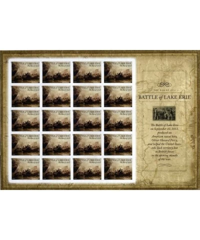 The War of 1812 Battle of Lake Erie Sheet of 20 x Forever Stamps Scott 4805 $27.81 Collectibles Display & Storage