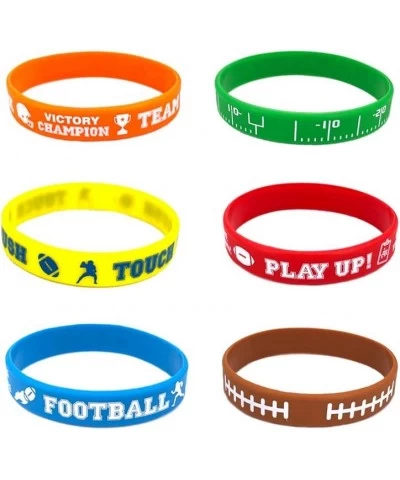 Football Silicone Bracelet Motivational Rubber Wristbands Rugby Silicone Wristband for Sports Themed Football Themed Birthday...