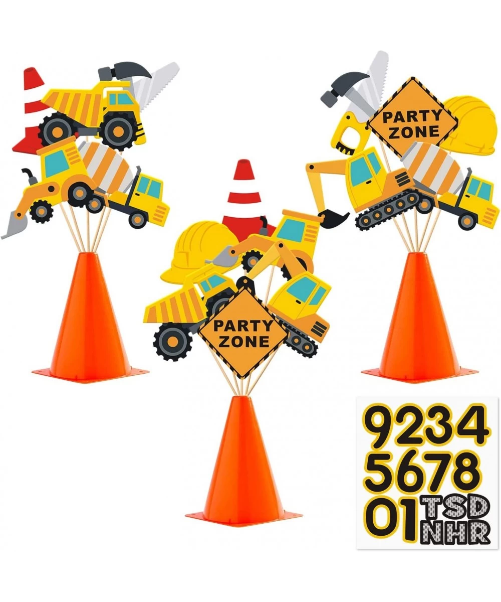 16pcs Construction Party Centerpiece Dump Truck Car Table Topper Decoration Zone Birthday Party Supplies $23.19 Kids' Party C...