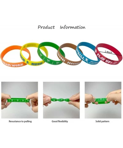 Football Silicone Bracelet Motivational Rubber Wristbands Rugby Silicone Wristband for Sports Themed Football Themed Birthday...