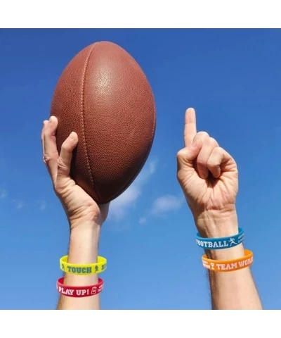 Football Silicone Bracelet Motivational Rubber Wristbands Rugby Silicone Wristband for Sports Themed Football Themed Birthday...