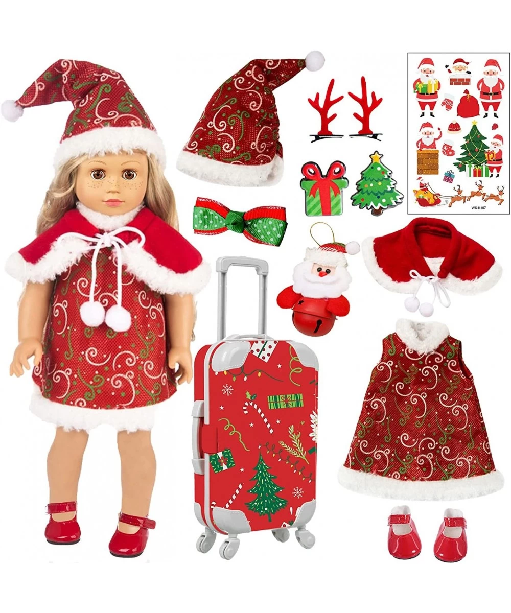 Doll Accessories 18 Inch Doll Accessories 18 Inch Doll Clothes Dolls & Accessories Doll Christmas Travel Set Fit for 18 inch ...