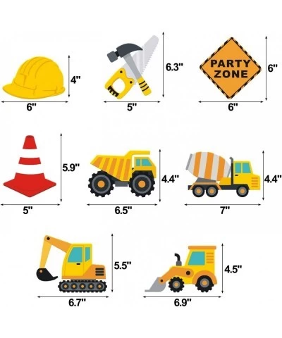 16pcs Construction Party Centerpiece Dump Truck Car Table Topper Decoration Zone Birthday Party Supplies $23.19 Kids' Party C...