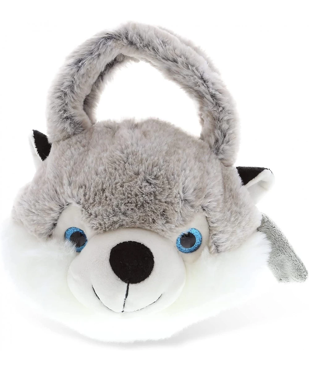 Husky Plush Handbag - Super Soft Plush Stuffed Animal Purse for Children's Accessories Kids Hand Bag Toy Purse Pretend Play F...