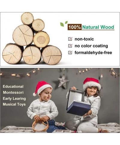 Toddler Musical Instruments Natural Wooden Percussion Instruments Toy for Kids Preschool Educational Musical Toys Set for Boy...