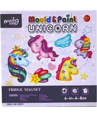 SRDX Mould and Paint Unicorn-DIY Art& Crafts Kit for Kids.Make Your own-Plaster Fridge Magnet & Badges.Great Gifts for Friend...