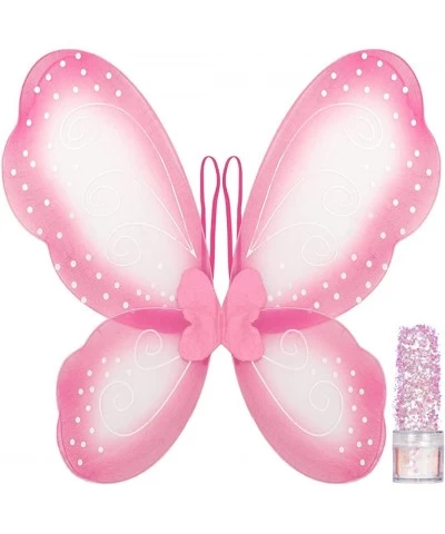 Pink Butterfly Wings | Fairy Wings with Chunky Glitter Set | Butterfly Costume Accessories | Halloween Cosplay Party Favors f...